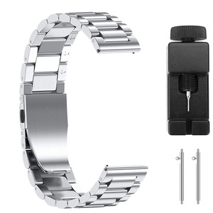 Bracelet de montre en acier inoxydable, barre à ressort à dégagement rapide, 20 à 22mm, ajustement universel pour montre intelligente Samsung Huawei Garmin Xiaomi - Product Image 2