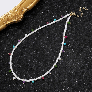 <span class=keywords><strong>Collier</strong></span> ras du cou bohème <span class=keywords><strong>en</strong></span> perles, pierres naturelles et coquillages, bijoux d'été, vente <span class=keywords><strong>en</strong></span> gros CL26-164 - Product Image 4