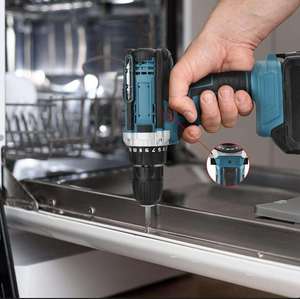 مثقاب طرق لاسلكي 21 فولت بمحرك بفرشاة من OEM، مفك براغي كهربائي لاسلكي متغير السرعة للاستخدام المنزلي بدون مفتاح، يعمل بالليثيوم - Product Image 2