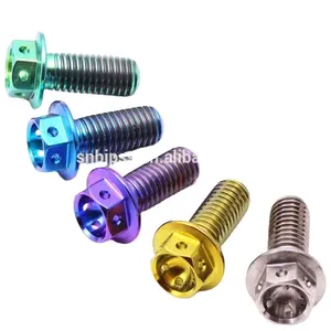 Hex flange bolts titanium screws for Motorcycle oil pipe