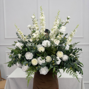 <b>Artificial</b> Flowers Table Runner Aisle Decor Wholesale Real Touch Nature <b>Artificial</b> Flower for Walkway White <b>Hydrangea</b> Flower - Product Image 3