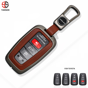 <span class=keywords><strong>เคส</strong></span>รถยนต์หนังดีไซน์หรูหราสำหรับ Toyota Prius Camry Corolla C-HR RAV4 Prado อุปกรณ์เสริมพวงกุญแจ - Product Image 1