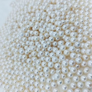 6,5-7,5mm 5A calidad Color blanco Natural brillo perla de agua dulce al por mayor perlas redondas sueltas cuentas naturales para la fabricación de joyas - Product Image 3