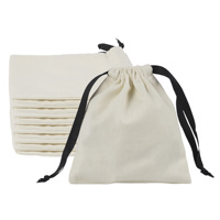 Sac en coton à cordon de serrage, pochette anti-poussière en mousseline, housse de rangement souple avec fermeture à ruban pour chaussures, sacs à main, emballage de marque de luxe