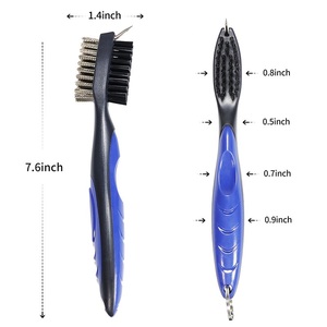 Brosse de nettoyage pour clubs de golf de qualité supérieure, avec logo personnalisé, brosse de nettoyage pour clubs de golf avec <span class=keywords><strong>mousqueton</strong></span> en aluminium rétractable - Product Image 5