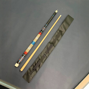 2-Piece Maple Wood Pool Cue With Blue Painted Butt Sleeve And Brass Joint Durable Billiard Cue For Snooker - Product Image 3