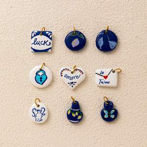 Flora en fauna |   18K PVD-geplateerde roestvrijstalen bedels in Italiaanse stijl met handgeschilderd emaille |   Waterdicht en verkleurt niet - Product Image 6