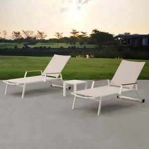 Chaise longue d'extérieur en aluminium moderne pour villa, avec coussin écologique résistant aux UV, pour piscine d'hôtel - Product Image 6
