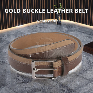 Ceinture automatique en cuir véritable pour homme et femme, boucle en acier décontractée à double anneau, 31 mm, logo personnalisé en usine - Product Image 2