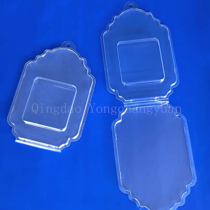 clear blister cosmetic transparent rpet packaging plastic vacuum form clamshell