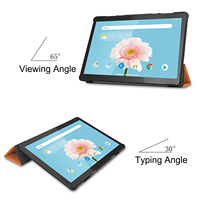 Housse de tablette à rabat en cuir PU pour Lenovo Tab M10 TB-X505F/X505X/X605F, support pliable multi-angles, étui rigide intelligent pour tablette