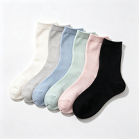 Chaussettes de soutien de la cheville côtelées antibactériennes résistantes aux odeurs pour hommes, respirantes et rembourrées, blanches, 5 paires, 26-28 cm
