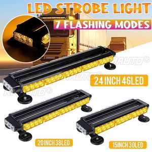Luz Estroboscópica LED de 12V para Techo de Auto, de 15 a 38 Pulgadas, Luz de Advertencia Intermitente de Seguridad para Camiones, Remolques e Ingeniería - Product Image 1