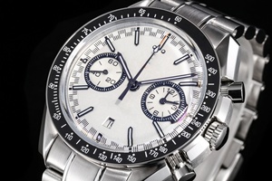 Reloj mecánico de lujo con correa de cuero genuino de 44,25mm resistente al agua, serie de carreras, <span class=keywords><strong>cronómetro</strong></span>, reloj de marca, blanco, resistente al agua, para parejas - Product Image 3