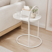 Table d'appoint ronde moderne avec cadre en métal doré et plateau en bois, marbre, bambou ou résine, table basse pour salon, OEM ODM