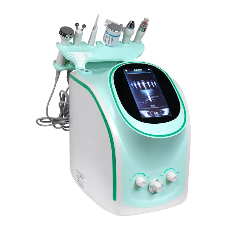 Safe and Efficient Hydrogen Oxygen Injection Peel Skin Testing and Skin Deep Cleansing Beauty Machine with 6 Handles