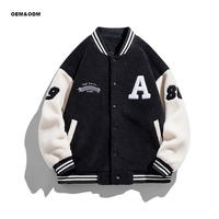 Veste universitaire d'hiver personnalisée de luxe 100% polyester à col montant pour hommes et femmes