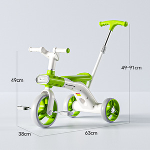 Patinete Infantil 3 en 1 de Tres Ruedas, Disponible en Varios Colores, Se Puede Sentar o Usar para Montar, Juguete para Bebés - Product Image 2