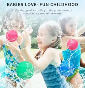 Balão de água reutilizável para crianças, bolas de água recarregáveis de silicone, bolas de água auto-selagáveis