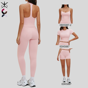 Ensemble de yoga ajouré tendance, respirant, pantalon taille haute moulant, vêtements de fitness polyvalents, ensemble de sport de course à séchage rapide - Product Image 4