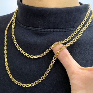 zeadear chunky polished glossy versatile unisex wholesale luxury 18k gold plated <b>chain</b> custom 18k gold necklace - Product Image 1