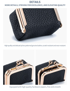 Nouvelle boîte de rangement en cuir pleine fleur avec mini cadre, pour bijoux (bagues, colliers, boucles d'oreilles), pochette à monnaie et étui de rangement pour écouteurs filaires - Product Image 5