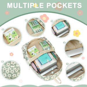 Mochila Elegante y Funcional con Múltiples Bolsillos para Organizar Útiles Escolares y Artículos Esenciales Diarios - Product Image 3