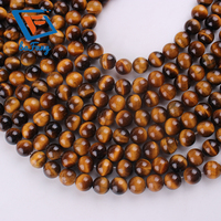 Perles en pierre œil de tigre jaune pas chères pour la fabrication de bijoux, accessoires de bijoux DIY, perles naturelles en brin de 15 pouces
