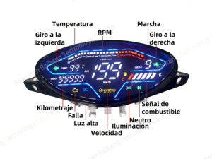 Tablero digital universal para motocicleta cuentakilómetros para Honda Biz100 Biz125 <span class=keywords><strong>C100</strong></span> - Product Image 2