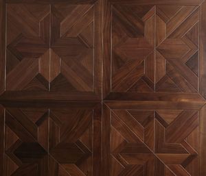 Modern tasarım gerçek ceviz ahşap parke döşeme iyi fiyat tıklayın kurulum mühendislik kakma sanat kapalı oturma odası için - Product Image 6