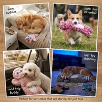 Jouet pour chien en peluche sans rembourrage, à effet froissé et couineur, durable, jouets à mâcher interactifs pour animaux de compagnie, pour mâcheurs agressifs