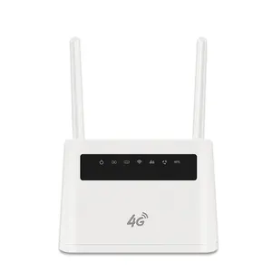 Sailsky Router XM220 4G, Kecepatan Nirkabel 300M Chip Port Jaringan WAN/LAN 4G Wifi Router dengan Antena 5dBi, Mendukung Baterai 5000MAh