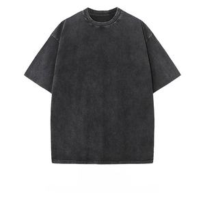 TKAN169 Custom Streetwear Unisex Vintage Acid Wash Y2K Boxy <b>Men</b> 100% Cotton Knitted Oversized casual <b>Short</b> <b>Sleeve</b> T-<b>Shirt</b> - Product Image 1