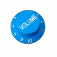 Boutons de commande de pédale d'effet AMP 1V2T en plastique bleu, boutons de guitare en forme de chapeau haut de forme pour guitare électrique basse