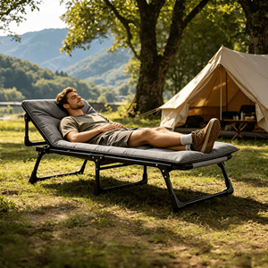 <span class=keywords><strong>Lit</strong></span> de camping pliable, idéal pour les voyages en voiture et en camping-car, lits pliants portables et compacts, gain de place, sans assemblage, <span class=keywords><strong>lit</strong></span> ergonomique, capacité de 400 lb - Product Image 4