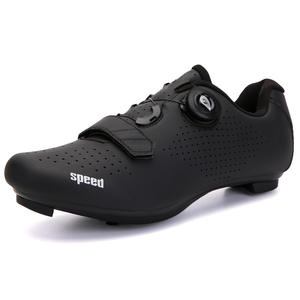 Chaussures de cyclisme pour hommes noires antidérapantes à semelle rigide résistantes à l'usure pour vélo de route et VTT toutes saisons - Product Image 6