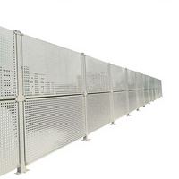 建筑工地镀锌圆孔穿孔围栏 地面安装式安全防护板 隔离护栏