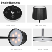 Système d'appel sans fil pour hôtel et restaurant de luxe, montre d'alerte tactile rechargeable, lampe de table LED, lampe d'appel pour serveur