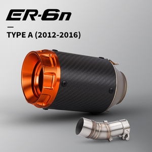 PARA <span class=keywords><strong>ER6N</strong></span>/ER6F 2012-2016,Versys 650(2015-2023),<span class=keywords><strong>Z650</strong></span>/Ninja650(2017-2023)Mid Link Pipe slip on 51mm Silenciador Sistema de escape - Product Image 3