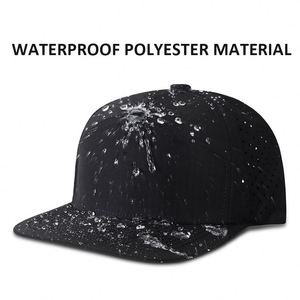 Casquette de baseball personnalisée à 7 panneaux en caoutchouc PVC avec logo imperméable, casquette de golf perforée découpée au laser - Product Image 3