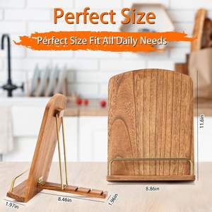 Supporto in Legno <span class=keywords><strong>per</strong></span> Ricettario Pieghevole Regolabile <span class=keywords><strong>per</strong></span> Tablet PC Libri di Testo Supporto <span class=keywords><strong>per</strong></span> Libri da Cucina - Product Image 3