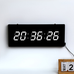 LED Digital <strong>Wall</strong> <strong>Clock</strong> Household Modern Design Adjustable Brightness Desktop <strong>Clock</strong> for Kitchen Office Classroom School <strong>Bathroom</strong> - Product Image 3
