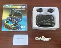 NUEVOS Auriculares Inalámbricos M10 TWS con Caja de Carga, Compatibles con Bluetooth, Estéreo, Resistentes al Agua, con Micrófono