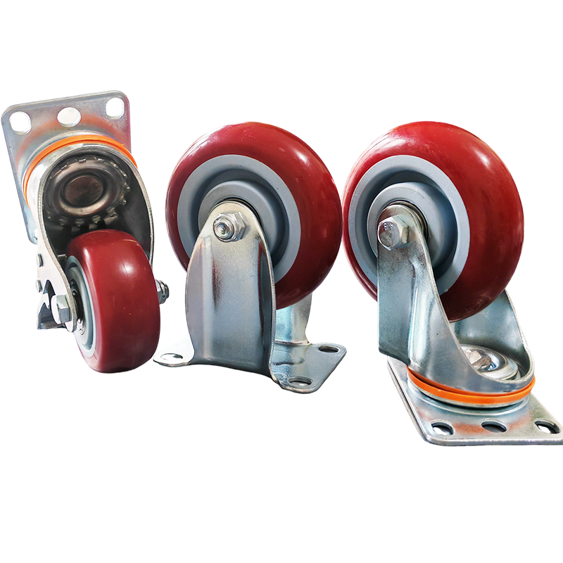 Replaceable Office Chair Caster Wheel Red Swivel Casters Wheels Industrial Casters Castors Cart Wheel