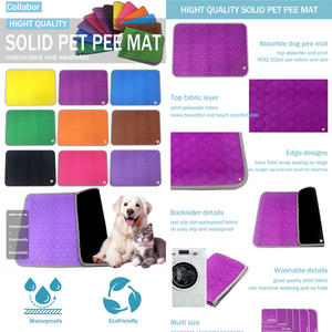 COLLABOR 12 colores Stock Entrenamiento de mascotas Almohadillas para orinar para perros de secado rápido a prueba de fugas y súper absorbentes Almohadilla para orinar para mascotas grande y gruesa - Product Image 2