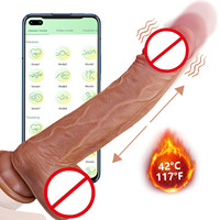 Römischer Kaiser Realistischer Dildo - Kabellos App-gesteuert Automatisch Stoßend Vibrierend 100% Wasserdicht 500g Flüssiges Silikon für Erwachsene