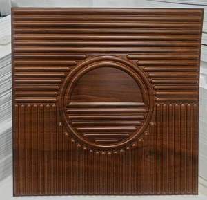 ZJ 3D Revestimiento de pared Interior Impermeable Art3d Pvc Slat Panel de pared Panel texturizado estriado 3D - Product Image 2