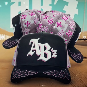 Gorras de Béisbol Bordadas de 5 Paneles de Calidad OEM/ODM G5, Gorras de Gamuza Estilo Wizard para Hombre, Proyecto 001 - Product Image 5