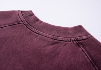 Oversize YKH 285GSM O cuello 100% algodón ácido lavado verano manga corta hombro caído alta calidad hombres camiseta