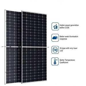 Module solaire photovoltaïque monocristallin JA Solar JAM66D45 LB N-Type bifacial double vitrage, efficacité 26 %, IP68 - Product Image 3